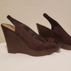American Eagle Brown Wedge Size 5 Shoes